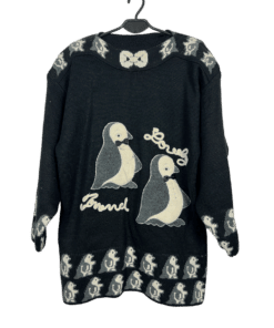 Sweter Vintage Dużo Pingwinków