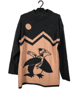 Sweter Vintage Pingwin Zima