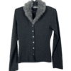 Sweter Vintage Szary Futerko
