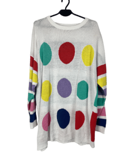 Sweterek Vintage Kolorowy Koła