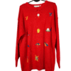 Sweterek Vintage Sportowy Czerwony