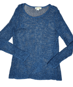 Ażurowy Sweter Vintage Niebieski