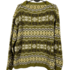 Sweter Vintage Khaki Wzory