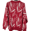 Swetrek Vintage Czerwony Kołnierzyk