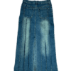Spódnica Maxi Jeans Y2k Wytarcia