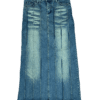 Spódnica Maxi Jeans Y2k Wytarcia