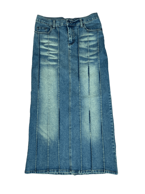 Spódnica Maxi Jeans Y2k Wytarcia