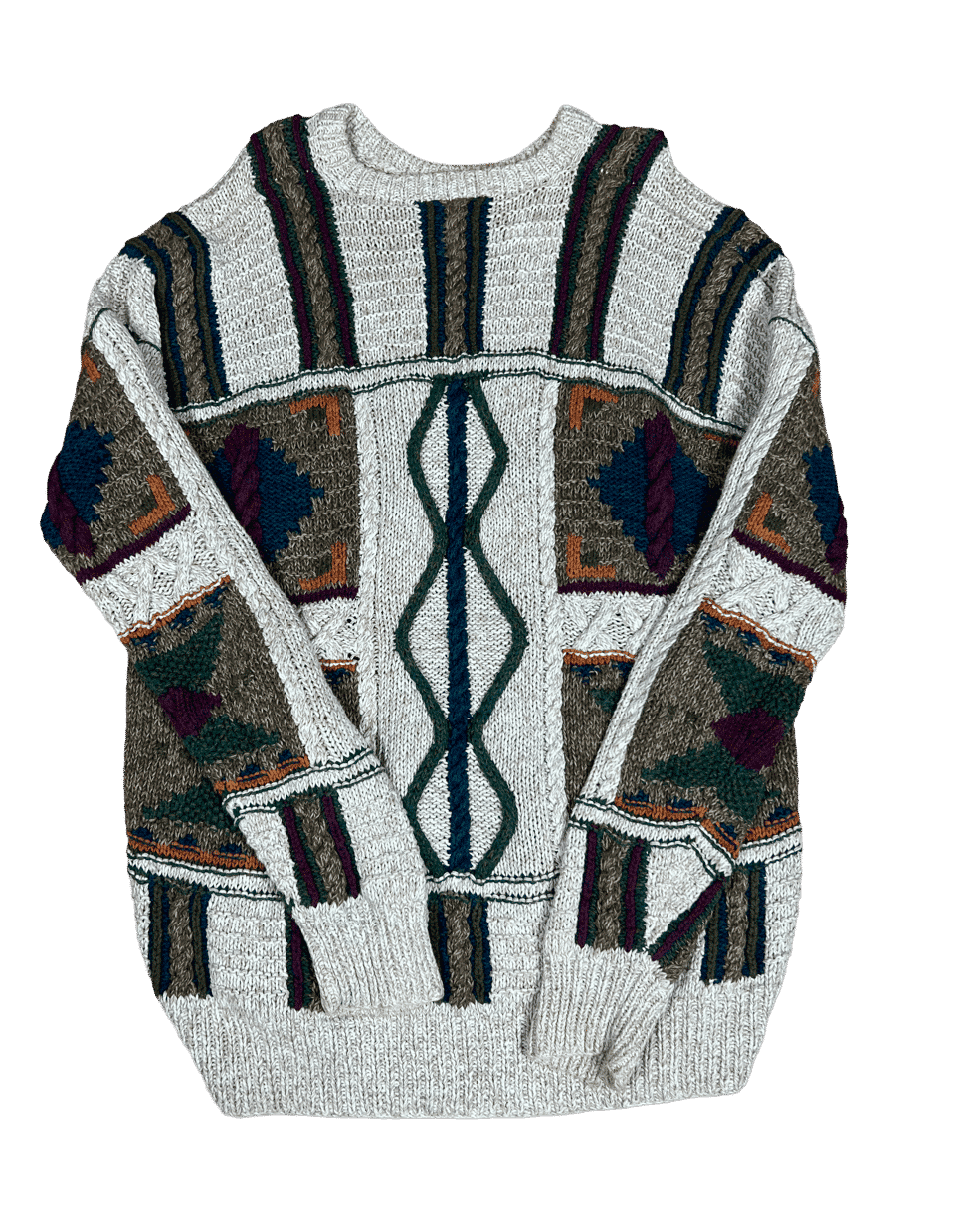 Sweterek Vintage Splot Kolorowy
