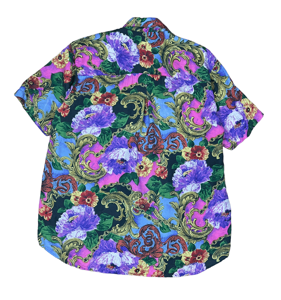 Koszula Vintage Kwiaty Jedwabna