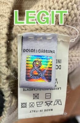 Legit 5 Dolcegabbana Metka Oryginalna