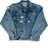 Jeansowa Kurtka Vintage Naszywki
