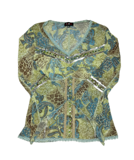 Bluzka Vintage Mesh Zielona