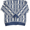 Sweter Vintage Niebiesko Biały