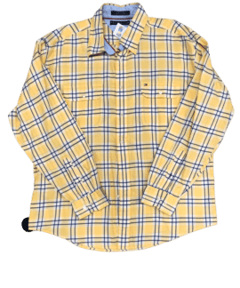 Koszula Vintage Tommy Żółta Kratka