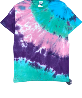 Koszulka Vintage Tie Dye Różowo Niebieska