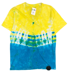 Koszulka Vintage Tie Dye Żółto Niebieska