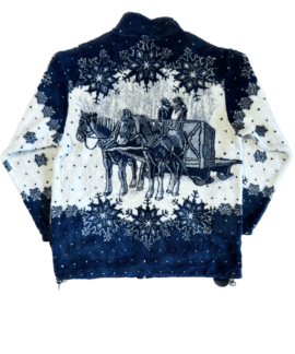 Polar Vintage Niebiesko Biały Zima
