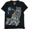 Koszulka Vintage Rock Eagle Wilki Czarna