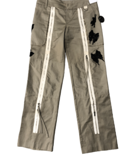 Spodnie Vintage Z Cekinami Beżowe (xl)