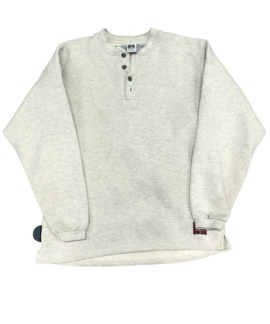 Bluza Beżowa Z Guzikami Vintage Russell Athletic (l)