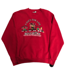 Crewneck Vintage Lee Świąteczny Czerwony (xl)