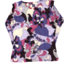 Fioletowy Mesh Top Kwiaty