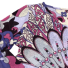 Fioletowy Mesh Top Kwiaty