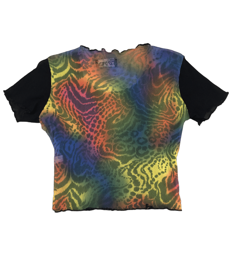 Vintage Mesh Crop Top Tęczowy (XS/S) Baza Vintage