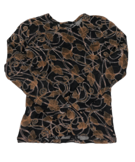 Mesh Top Vintage Czarny Miekki Wzór (m)