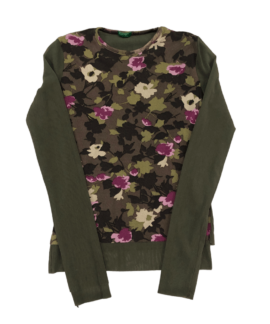 Mesh Top Vintage Khaki Kwiatki (s)