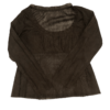 Mesh Top Vintage Marszczony Brązowy (s)