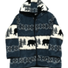 Niebieski Polar Vintage Niedźwiedzie
