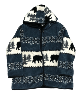Niebieski Polar Vintage Niedźwiedzie