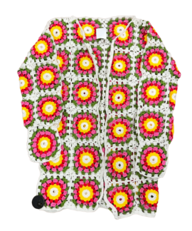 Ażurowy Sweter Vintage Kwiaty