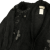 Czarny Vintage Sweter Długi Moher