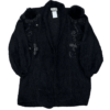 Czarny Vintage Sweter Długi Moher