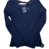 Granatowy Sweter Damski Z Wiązaniem
