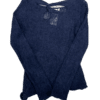 Granatowy Sweter Damski Z Wiązaniem