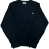 Granatowy Wełniany Sweter Vintage Lacoste