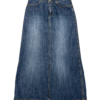 Jeansowa Spódnica Vintage Maxi