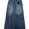 Jeansowa Spódnica Vintage Maxi
