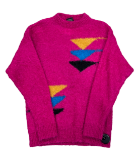 Różowy Wełniany Sweter Vintage