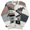 Sweter Vintage Geometryczny Beżowy