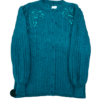 Sweter Vintage Turkusowy Wełna