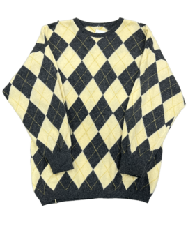 Wełniany Sweter Vintage Romby