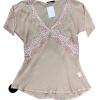 Jedwabny Mesh Top Różowy Coquette