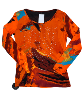 Mesh Top Mocny Pomarańcz