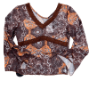 Mesh Top Vintage Brązowy